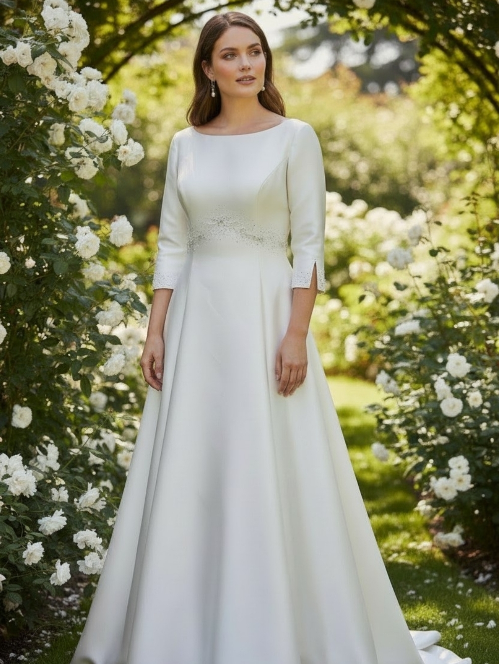 Vintage Charo Peres Bridal Gown in white EU size 46 (American Size 12/14)